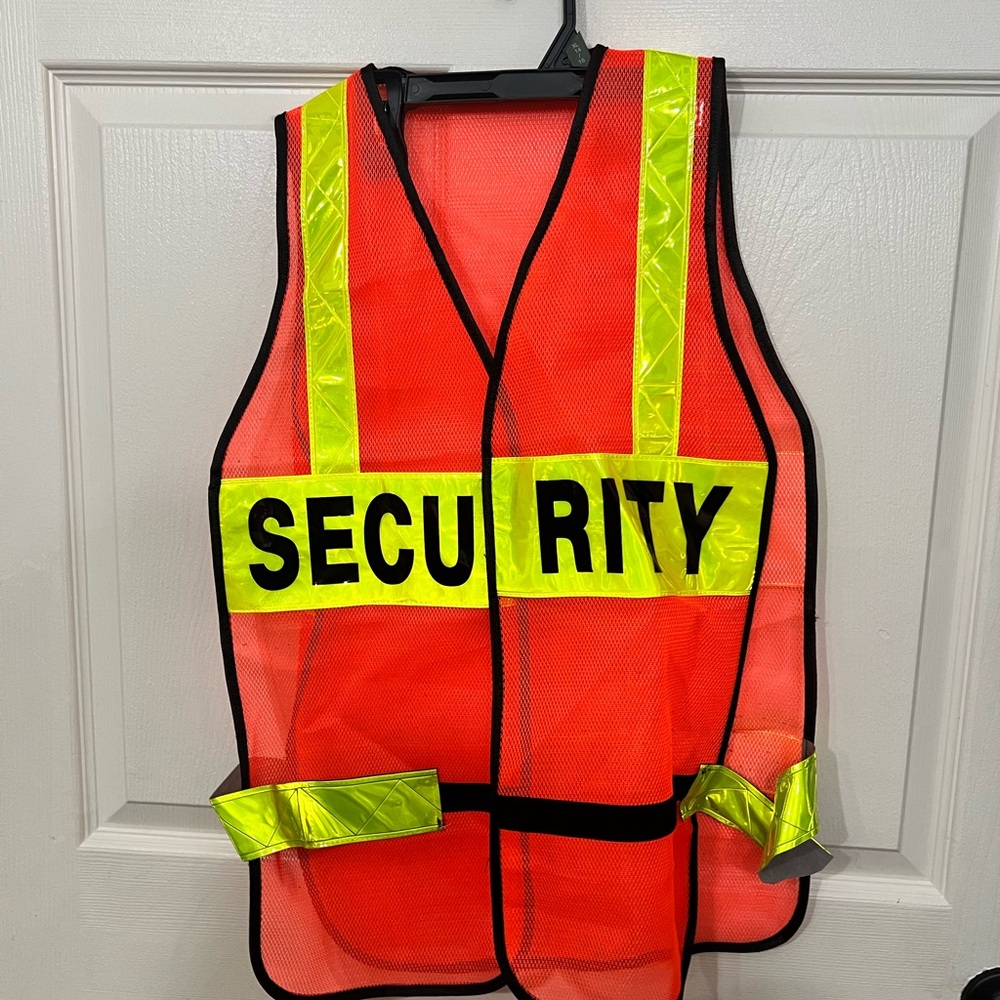 High-Visibility Security Vest with Reflective Stripes